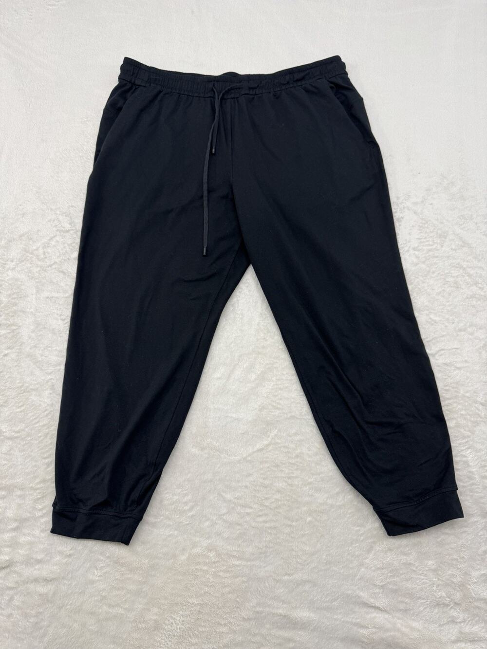 lululemon athletica Women's Black Jogger Pants 10 Drawstring Elastic Tapered